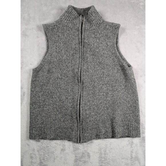 Pendleton Lambs Wool Vest Womens Size Large Gray Quiet Luxury Soft Warm - Picture 1 of 5